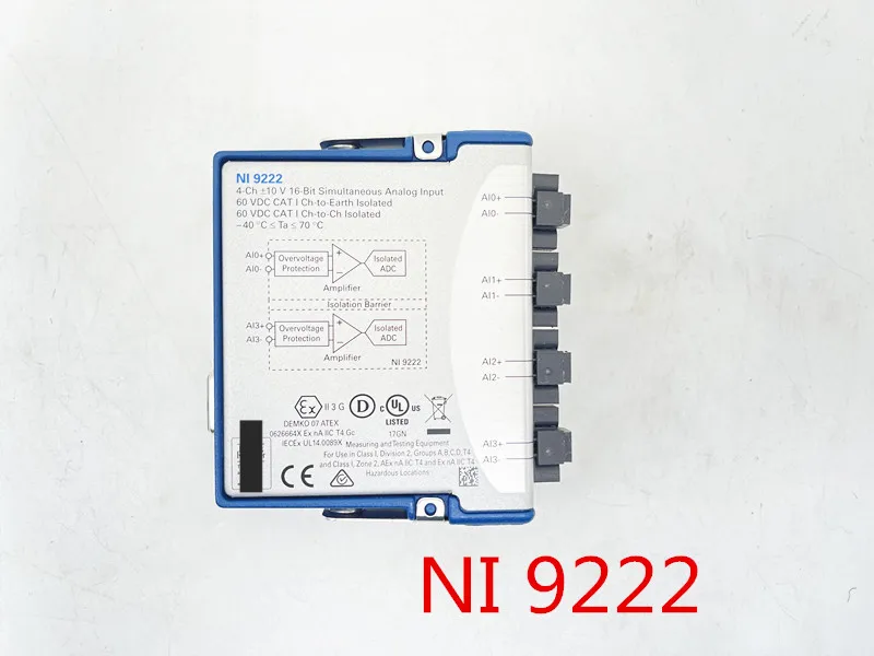 

100%New original in box NI 9222 Synchronous Voltage Input Module 781397-01 Bolt Port 4 Channel 16 Bit