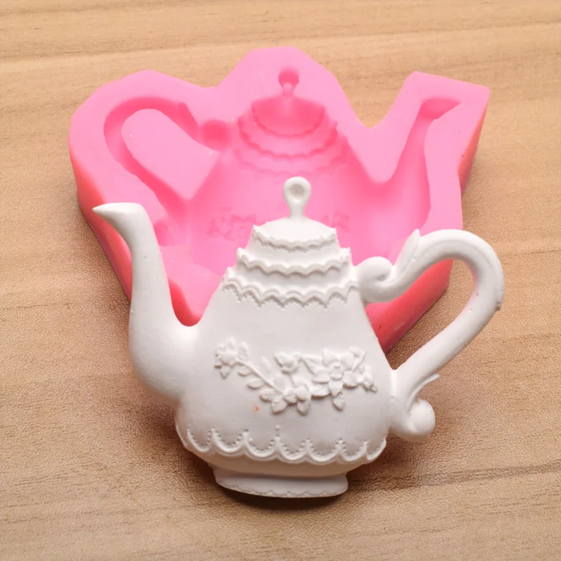 Teapot Shape Resin Fondant Silicone Mold for DIY Pastry Cupcake Dessert Plaster Decoration Kitchen Accessories Baking Tool