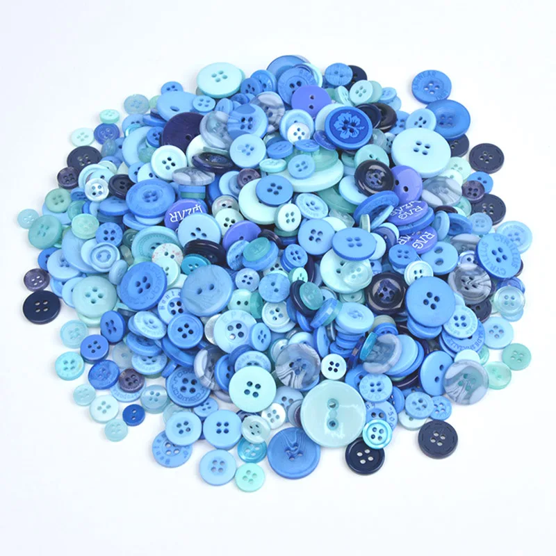 30g ins Hot Mix Flatback Dyed Round Buttons Resin kids Sewing Painting DIY Handmade Scrapbooking Home Decoration Handicrafts