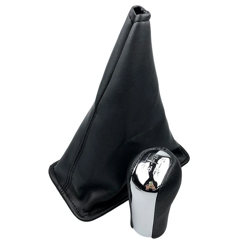 

For Toyota Corolla AYGO Verso RAV4 Yaris VITZ URBAN Car Styling Chromed Gear Shift Knob PU Leather Lever Stick Gaiter Boot Cover