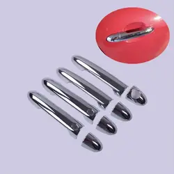 For Kia Rio 2012 2013 2014 2015 2016 All New Pride New Chrome Car Door Handle Cover Trim Sticker Overlay