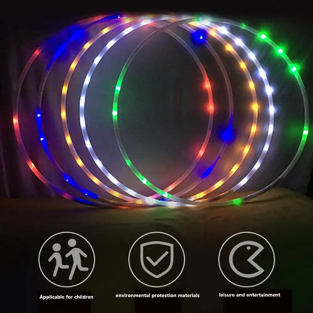 Dadaism Fitness Circle Performing Arts LED Light Abdominal Fat Loss Foldable Sport Hoop Gym Fitness Equipments