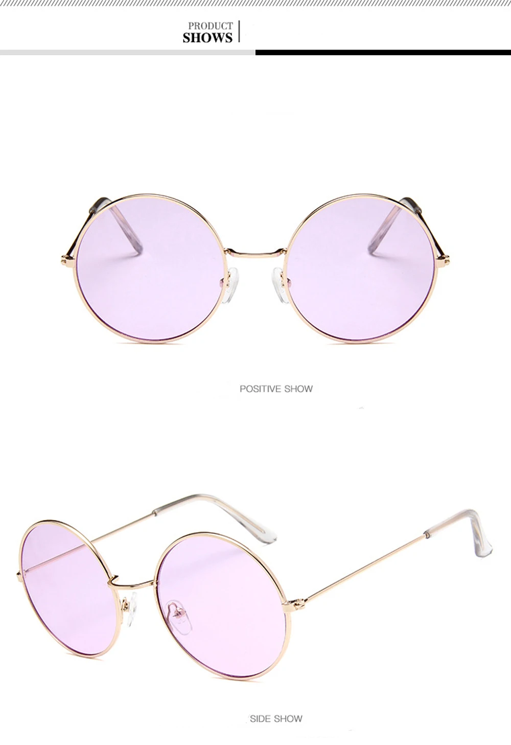 MUSELIFE 2026 Runde Damen-Sonnenbrille UV400 Retro Metall-Sonnenbrille mit Verlaufsgläsern Vintage-Spiegel Luxus-Brillen – Detail 5