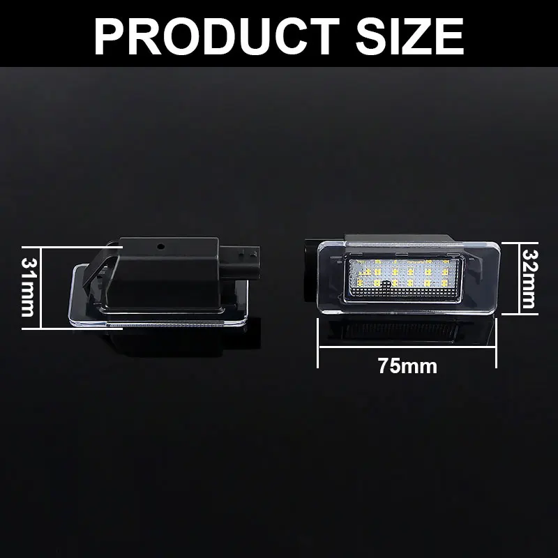 2Pcs Canbus LED License Number Plate Light Lamp For Nissan Serena C27 Altima Suzuki Landy Dacia Duster 2018 2019 2020 2021