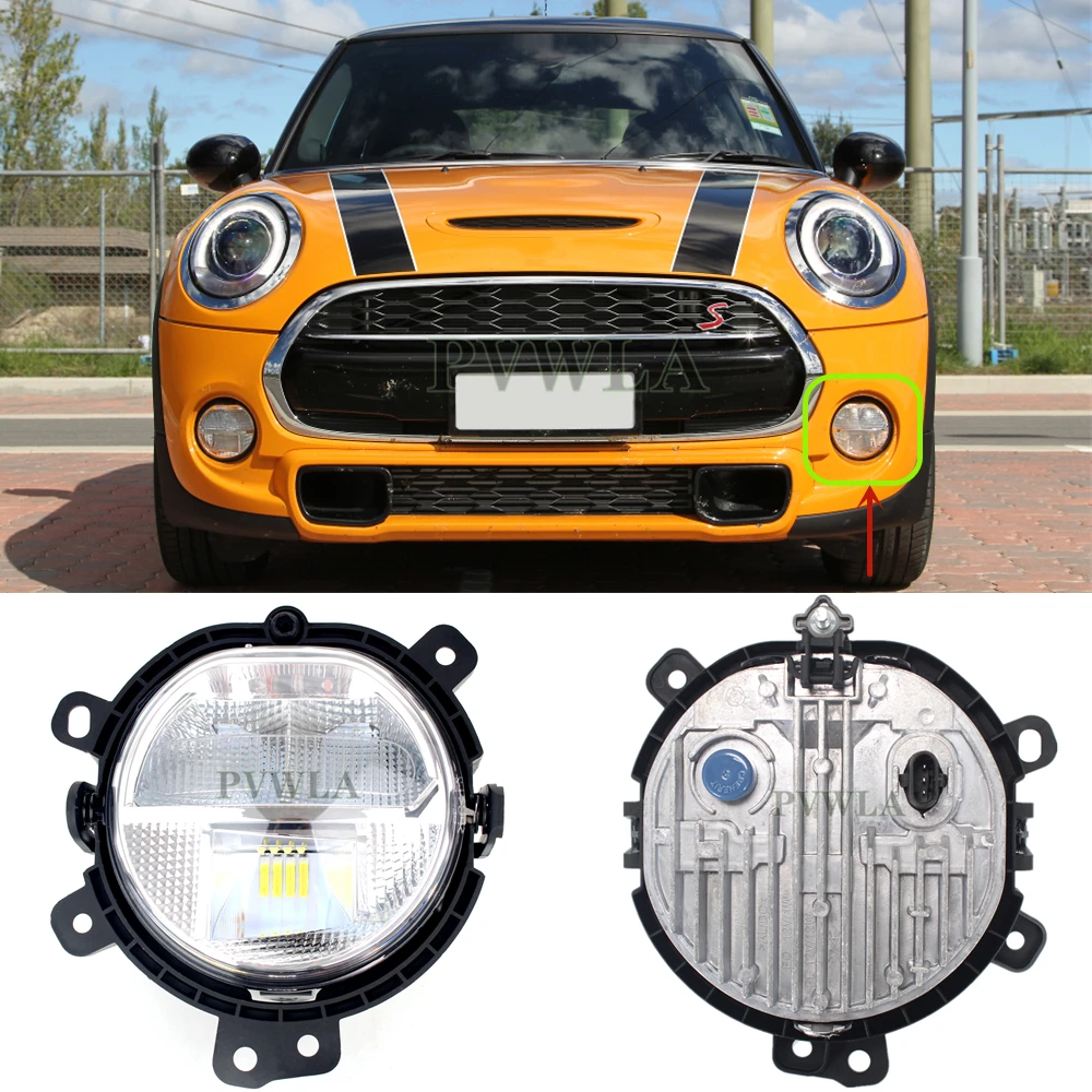 

Left For Mini F54 CLUBMNA F56 3Doors F57 CABRIO 2015 2016 2017 2018 2019 Front LED Fog Lamp Light With LED Bulbs