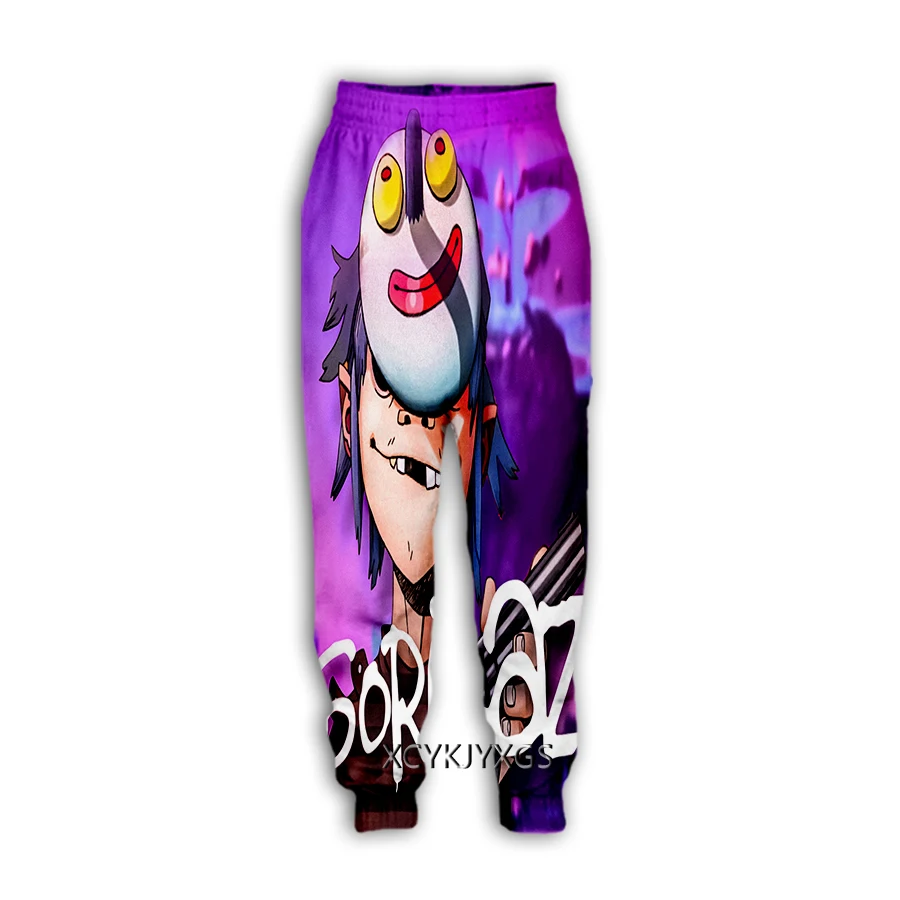 Gorillaz-Pantalones deportivos informales con estampado 3D, ropa de chándal recta, Jogging, Y43