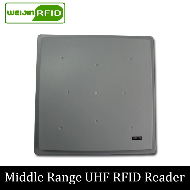 

RFID reader UHF 915m 900 868mhz rfid control card sticker long range 9dbi antenna Ethernet/RS232/RS485/Wiegand Integrated Reader