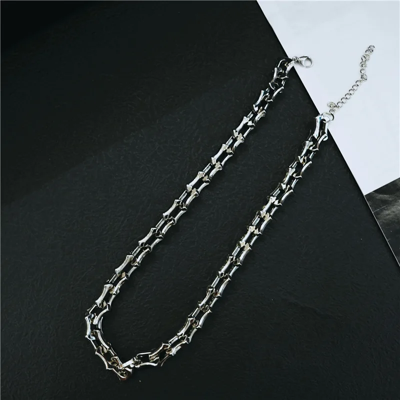 Fashion New Stainless Steel Chain Necklace Men And Women Hip-hop Hardware Chain Thick Necklace Hot Sale