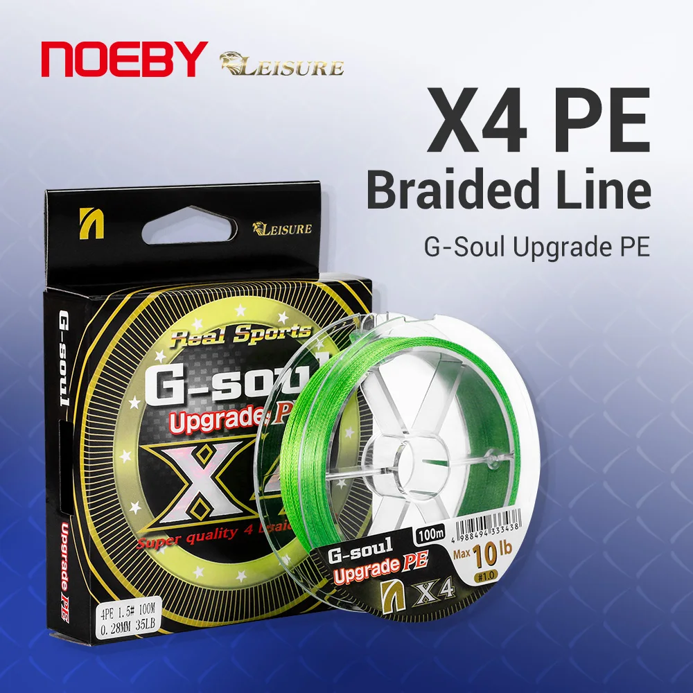 

NOEBY PE Line 4 Braided Multifilament Fishing Line 100m 300m 7lb-80lb Fishing braid Wire Strand Snood Sea Fishing Accessories