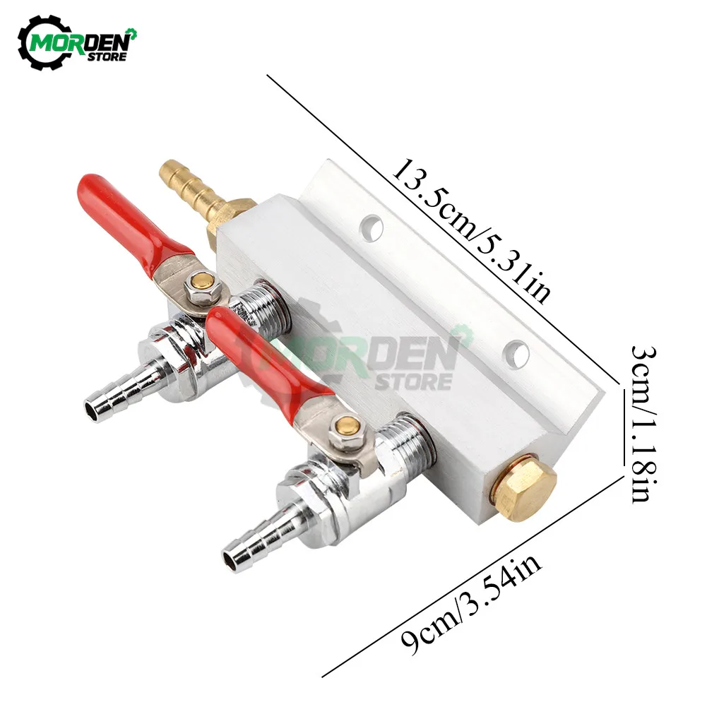 Nowe do spalinowej rozdzielacz CO2 rozdzielacz W/zawory zwrotne 2 Way domowe warzenie Kegerator do parzenia piwa narzędzia