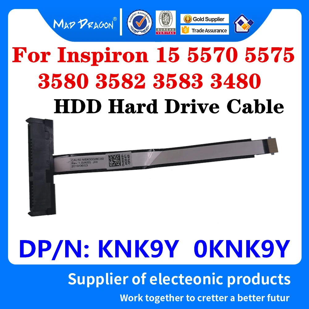 KNK9Y 0KNK9Y NBX00028C00 For Dell Inspiron 15 5570 5575 3580 3582 3583 3480 3585 Laptop SSD HDD Hard Drive Cable Connector Line