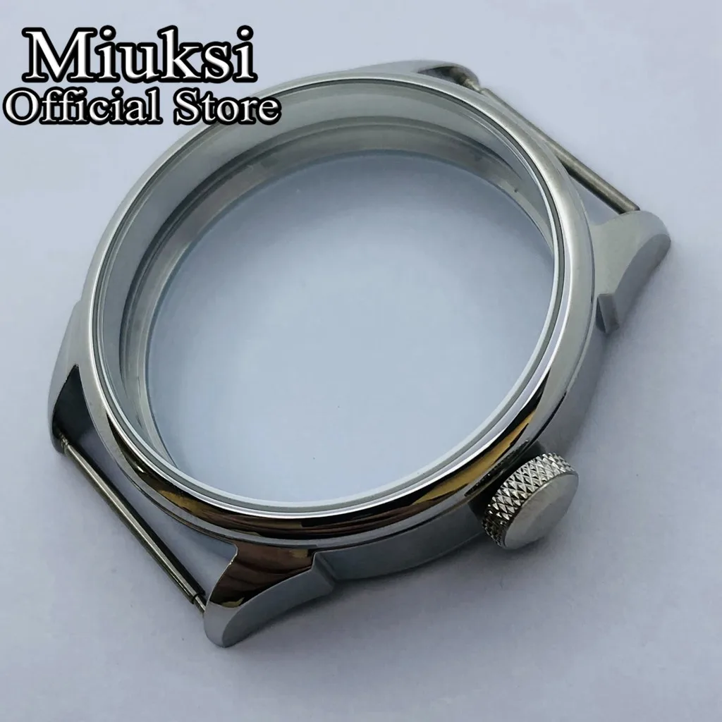 Miuksi 42mm srebrna obudowa ze stali nierdzewnej pasuje do mechanizmu serii ETA 6497 6498 ST3600 ST3620 ST36