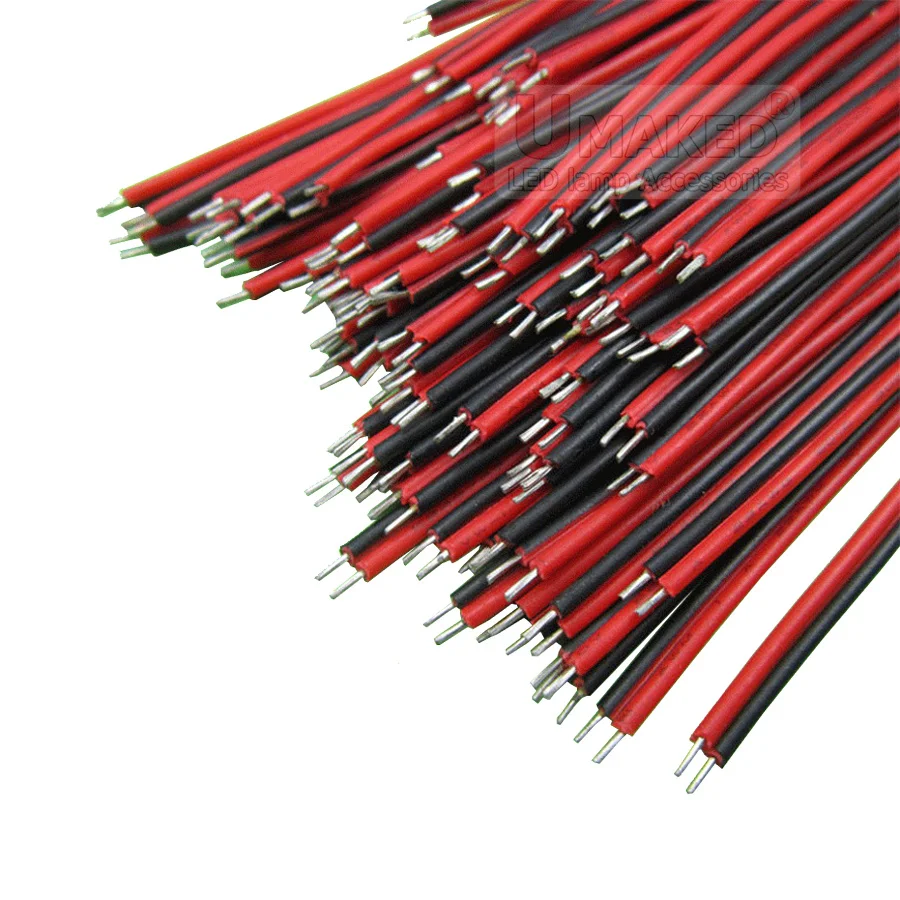 10/30/50/100cm 2pin wire cable, Red black wire Awg22 thinned copper wire, Electronic cablb, extend wire for CCTV, Sound, power