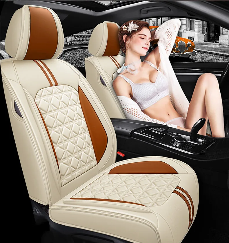 Leather car seat cover set universal for citron c2 c3 aircross picasso c4 c5 aircross c6 ds4 ds5 car accessories seat protector