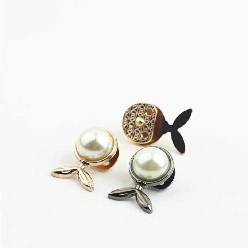 10pcs/lot Luggage Handbag Hardware Accessories Pearl Apple Shape Decorative Handbag Clip Lock