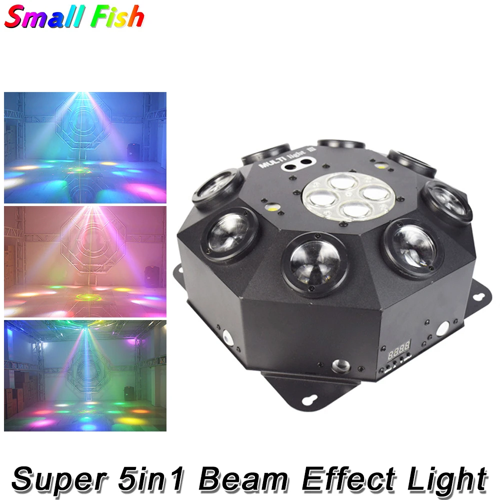 yuer Super 5in1 Effect Lights Disco RG Laser Light DMX512 Party Show Beam Strobe Light For DJ Banquet Indoor Bar KTV Christmas