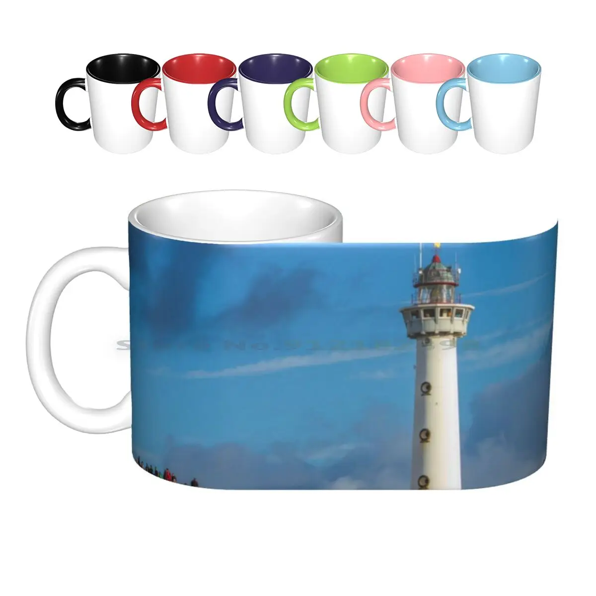 The Lighthouse Of Egmond Aan Zee Ceramic Mugs Coffee Cups Milk Tea Mug Lighthouse Building Shipping Communication Holland