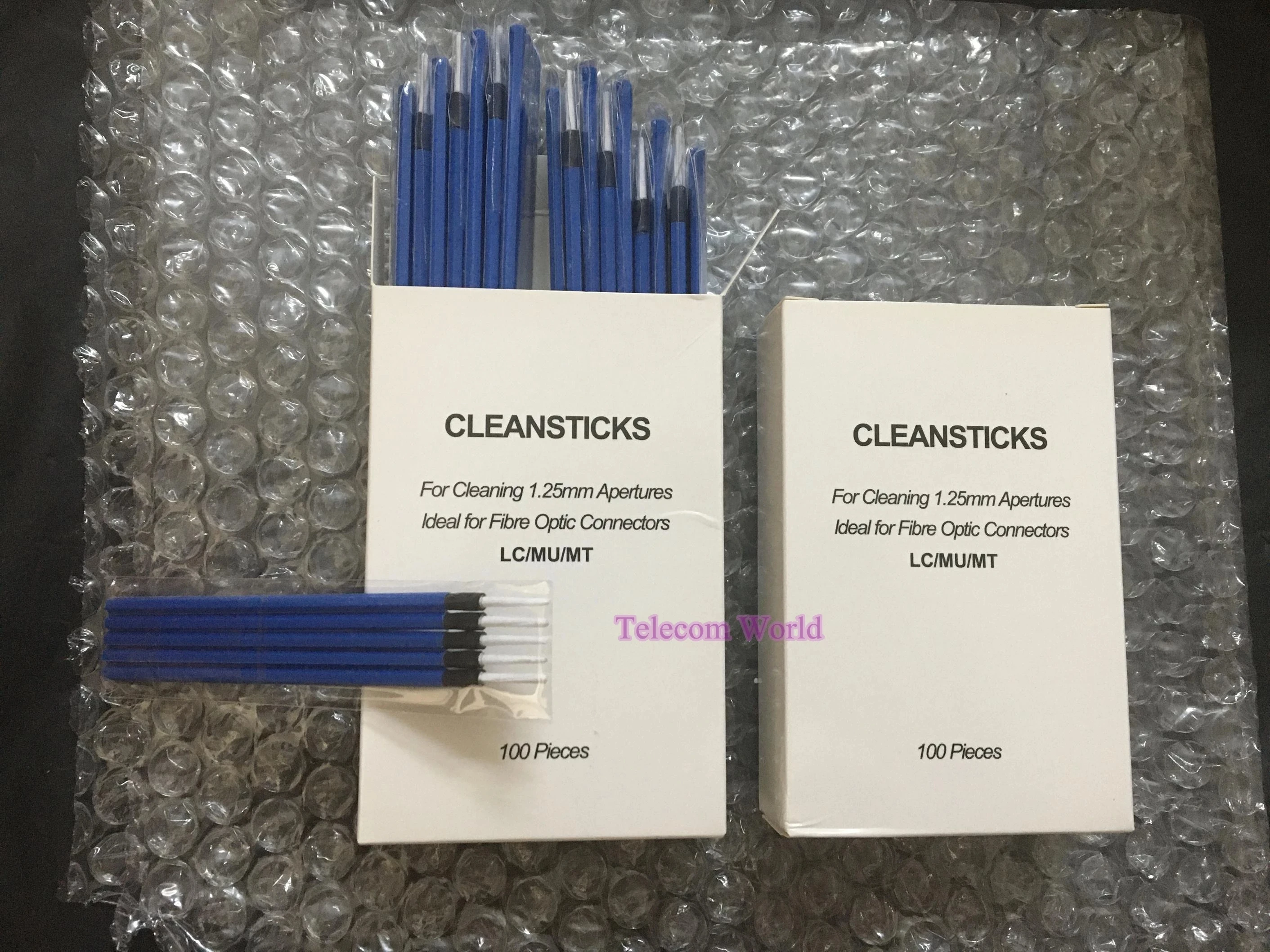 Free Shipping 1.25mm Fiber Optic Cleaning Sticks Cleaning Swab for LC/MU Connector 1.25mm Cleaning Sticks Swab 100pcs/pack