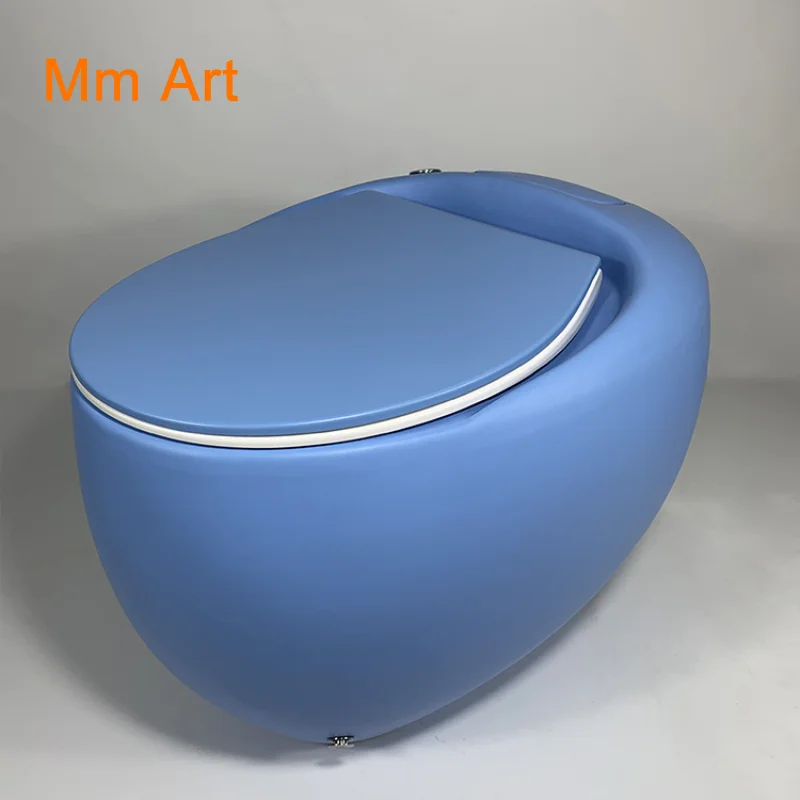 

Matt blue color round foot f pulse toilet without water tank Toilet Basin Urinal Bidet Bathroom Bathroom sink