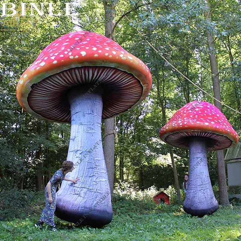 

3m 5m party supply vivid colorful giant inflatable mushroom with led lights for Outdoor Festival Events