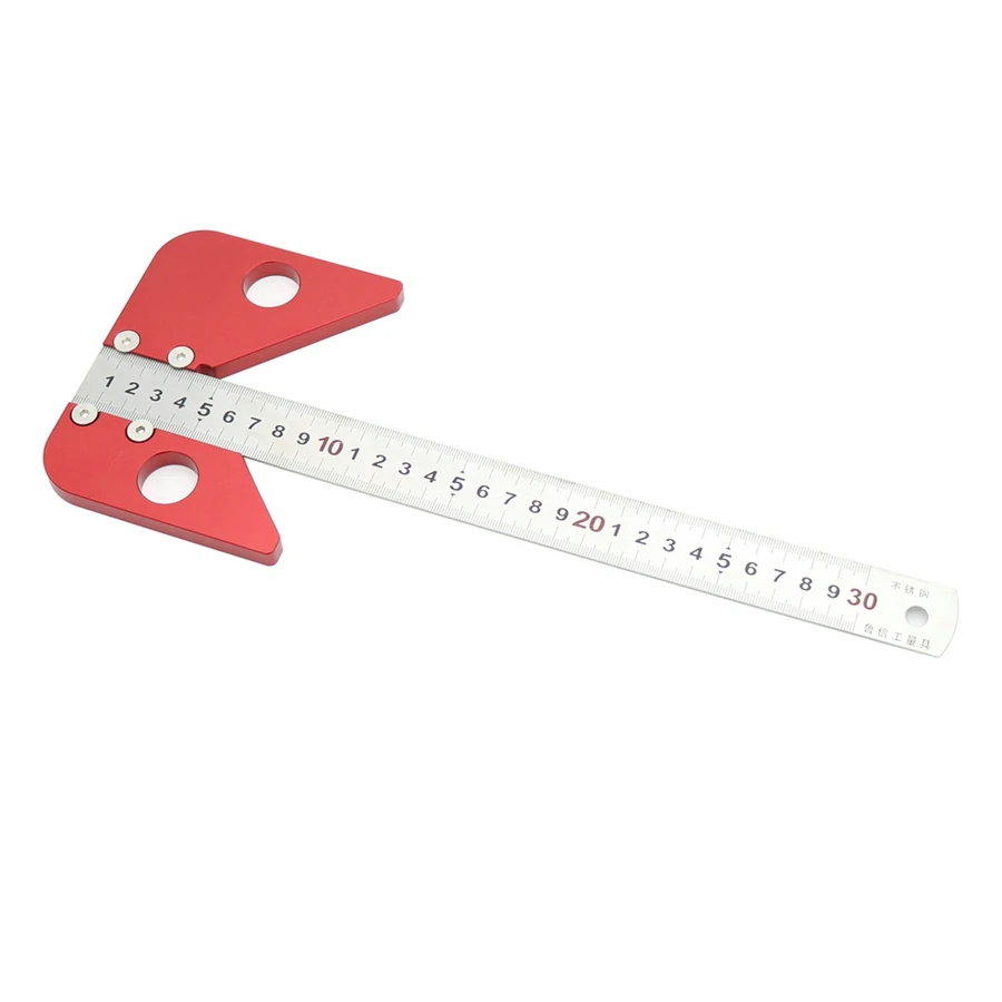 

45 Degree Angle Scriber Round Center Line Drawing Ruler Carpenter Layout Gauge