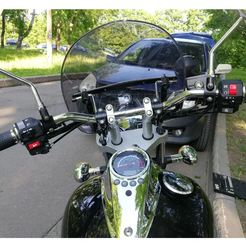 Windshield Windscreen For 1996 - 2014 Yamaha Royal Road Star S XV 1700 1600 1300 XV1700 XVZ1300 7/8\