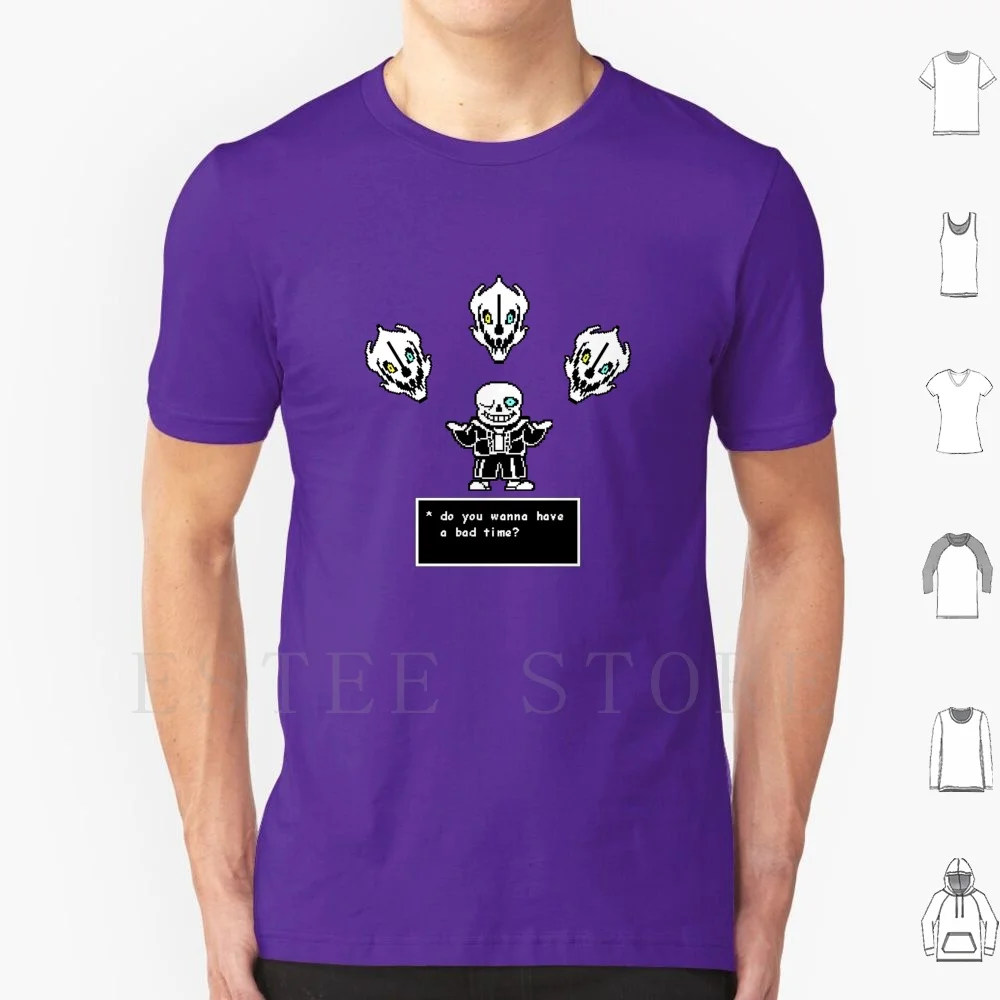 Sans , Master Gaster Blaster Caster T Shirt Cotton Men DIY Print Sans Undertale Gaster Gaster Blaster Bad Time Master Caster