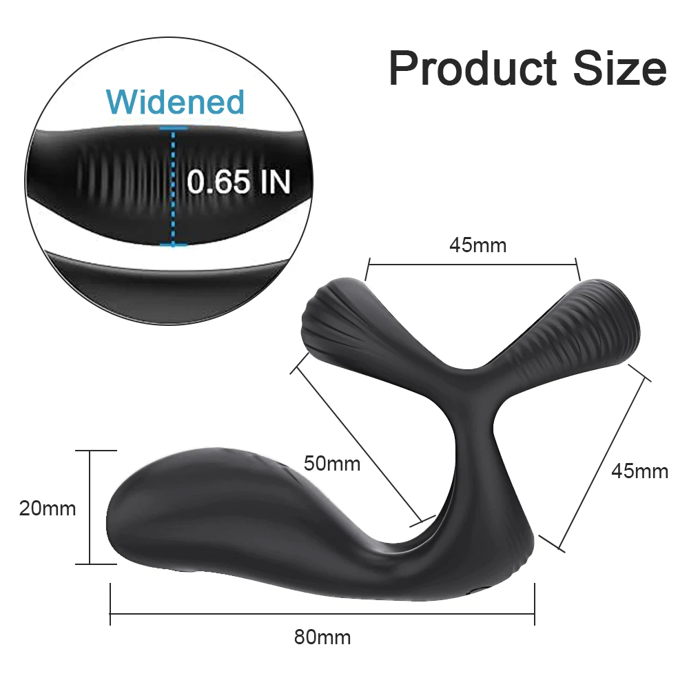 3 In 1 Vibrating Cock Ring Male Vibrator Penis Ring Delay Ejaculation Cockring Perineum Stimulator Sex Toys for Men Adult Goods