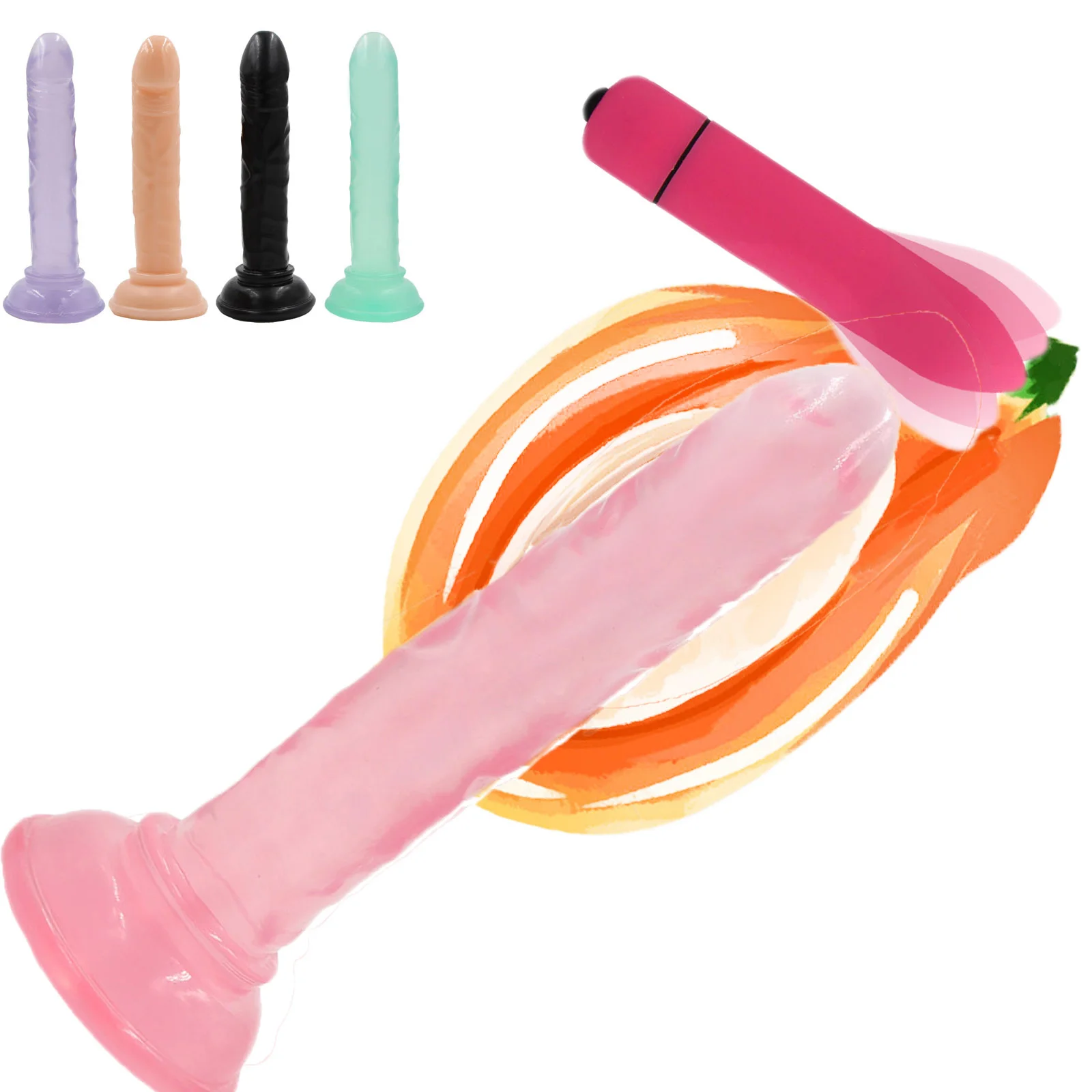 YEMA 5 Color Small Dildo Butt Aanl Plug for Women Suction Cup Realistic Penis Vagina Massager Female Sexy Products Sex Toys Shop