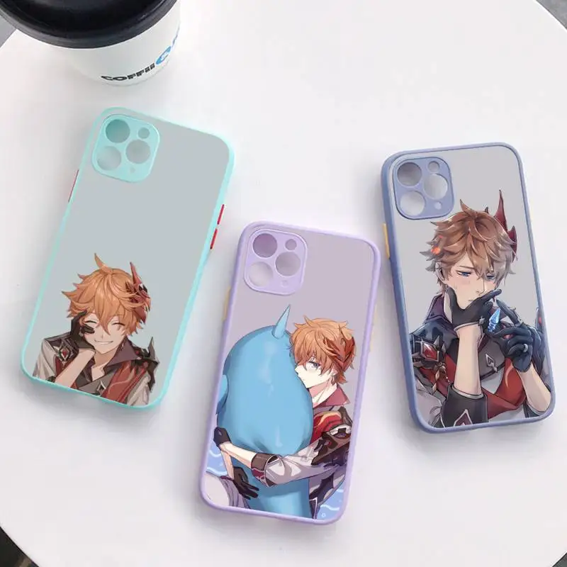 Anime Genshin Impact Tartaglia Phone Case for iPhone 11 12 13 mini pro XS MAX 8 7 6 6S Plus X 5S SE 2020 XR cover