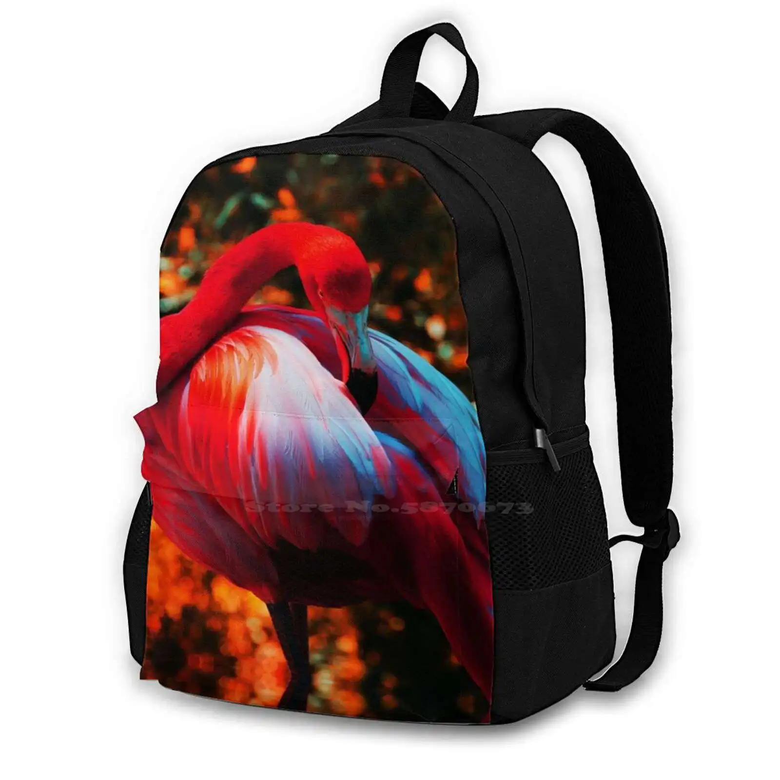 

The Greater Flamingo Bird Hot Sale Schoolbag Backpack Fashion Bags The Greater Flamingo Bird Flamingo Phoenicoparrus Pink