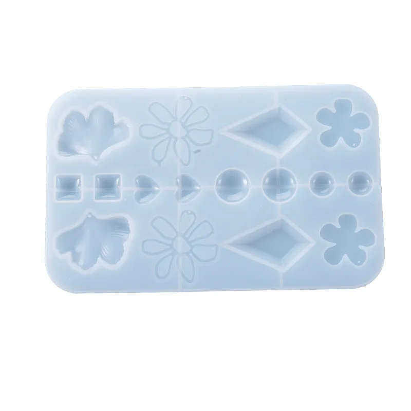 Crystal Silicone Mold Oorbel Zelfgemaakte Diy Sieraden Hanger Spiegel Epoxyhars Siliconen Mallen