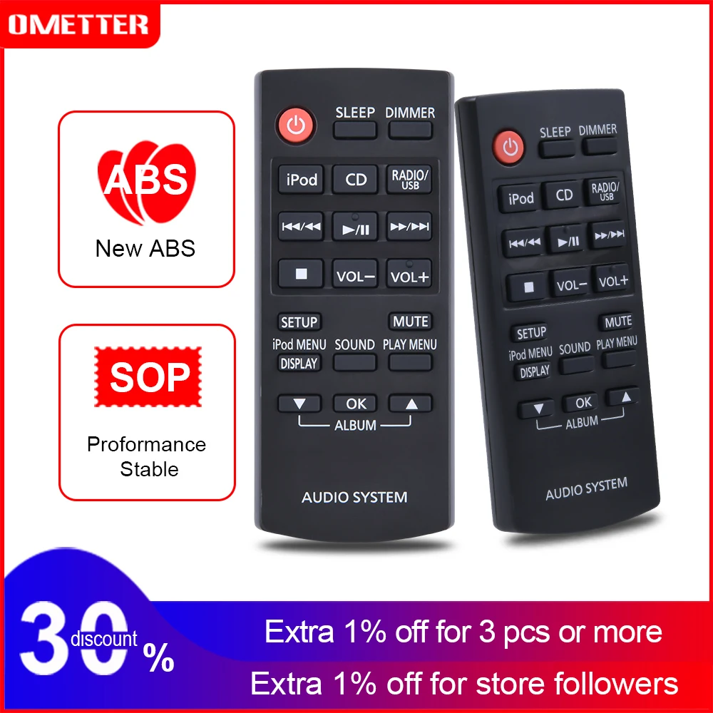 

N2QAYC000059 Replacement Compact Stereo Speakers Remote Control for SC‑HC271 SC‑HC27DB SC‑HC27DBEBK