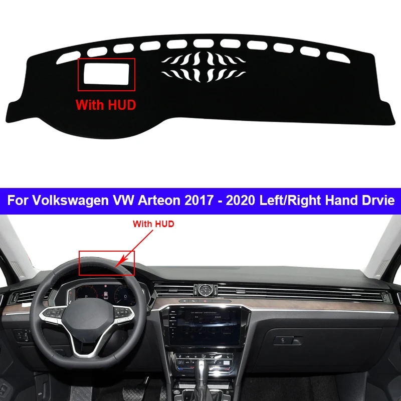 Couverture de tableau de bord de voiture pour Volkswagen VW Arteon 2020 2019 2018 2017, tapis de tableau de bord antidérapant, protection solaire
