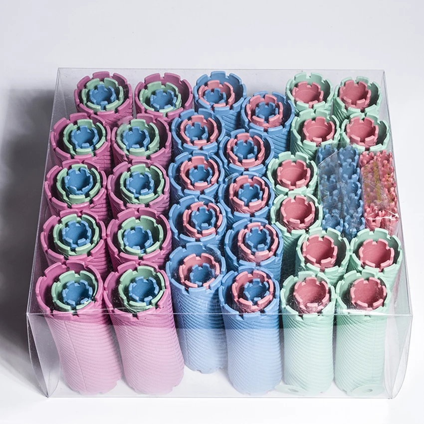 100 Pçs/set Hastes Perm Cabelo Kit, Hastes De Plástico Onda de Frio, Oco Bar Ondulação Ferramenta de Cabeleireiro Estilo de Cabelo Ondulado Encaracolado