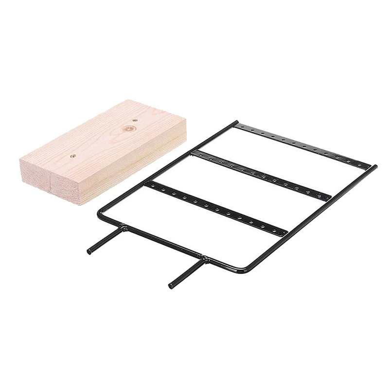66-Hole 3-Layer Earring Storage Box with Bracket, Earring Holder, Gift Box, Wooden Jewelry Rack/Earring Tray