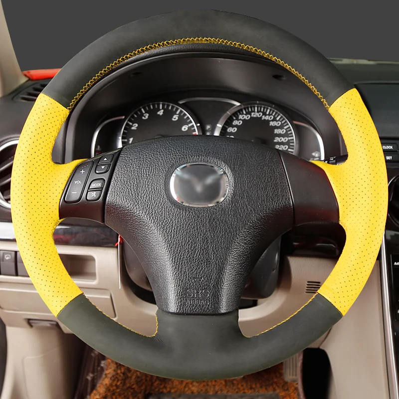 Suitable for Mazda 3/5/6 Atez Angsai cx-30 CX-5 CX-4 CX-7 Hand-sewn leather steering wheel cover