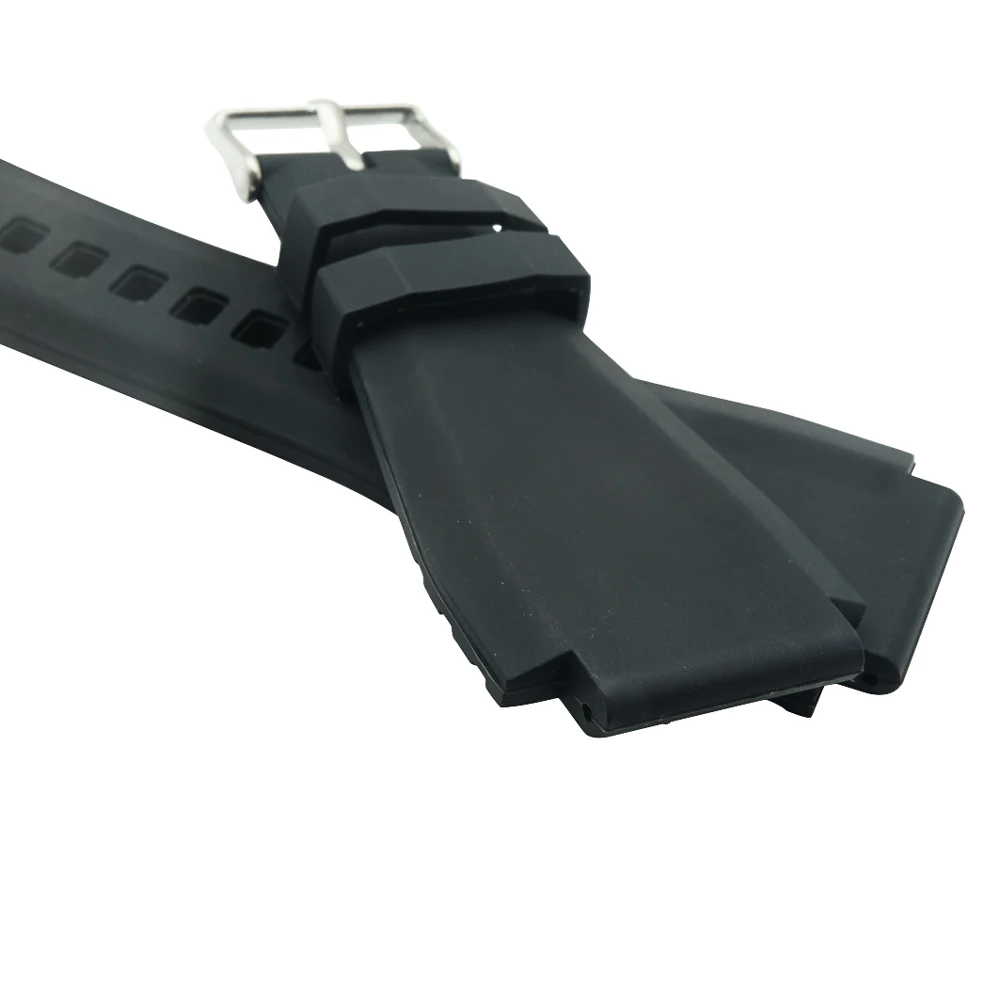 Black nature Rubber Watch Band Strap for Bell & Ross BR-01 and BR-03 And Buckle Watchband DIY Replace