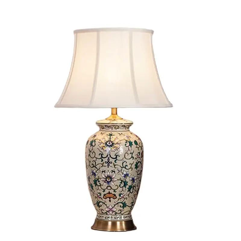 

Chinese Ceramic Table Lamp European Classical Bed Room Foyer Sofa Corner Vintage Porcelain Desk Reading Night Light TD039