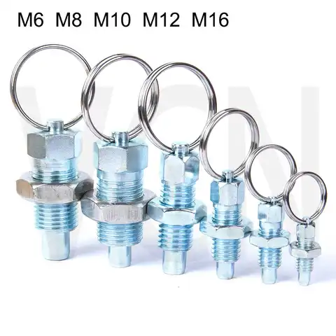 217 Handtag Återställbar Kolv, Fjäderstift, Indexeringsbultar, Returtyp, M6 M8 M10 M12M16, Låsskruv, Indexbultar, I lager 10 best sales fjäderstift - №1