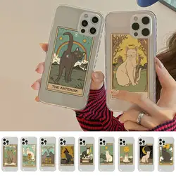 Witches moon Tarot Mystery totem cat Phone Case for iphone 13 11 12 pro XS MAX 8 7 6 6S Plus X 5S SE 2020 XR case