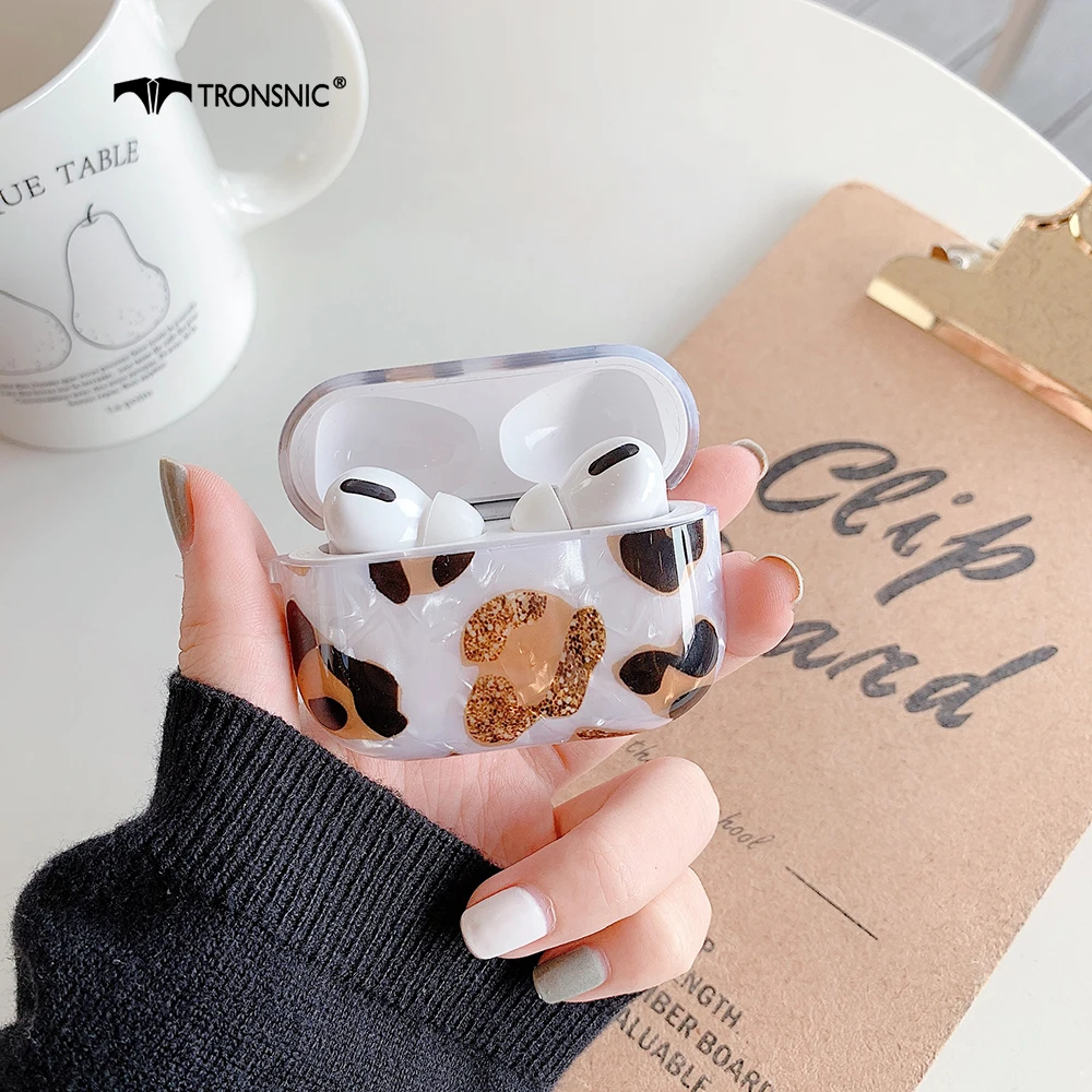 Leopard Conch Case for Apple Airpods pro Case Soft Cover Silicone Headphone Brown Box for Airpod Pro Bluetooth Earphone Bags Hot