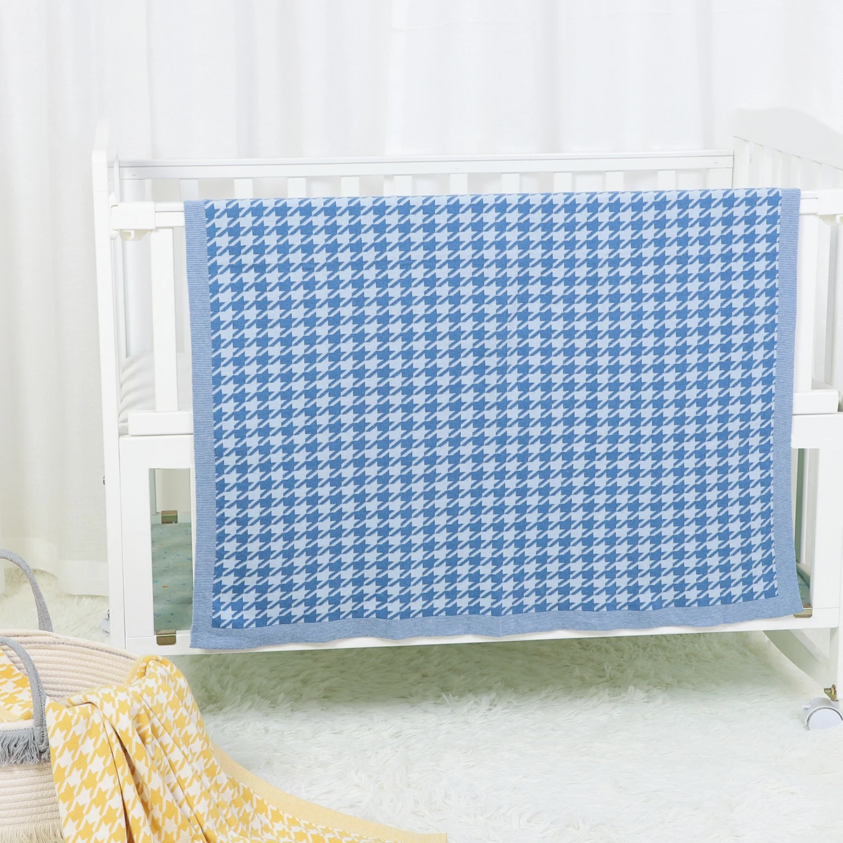 Couvertures de bébé super douces pour nouveau-né, couette ronde pour filles et garçons, plaid pour tout-petit, literie en coton pour poussette