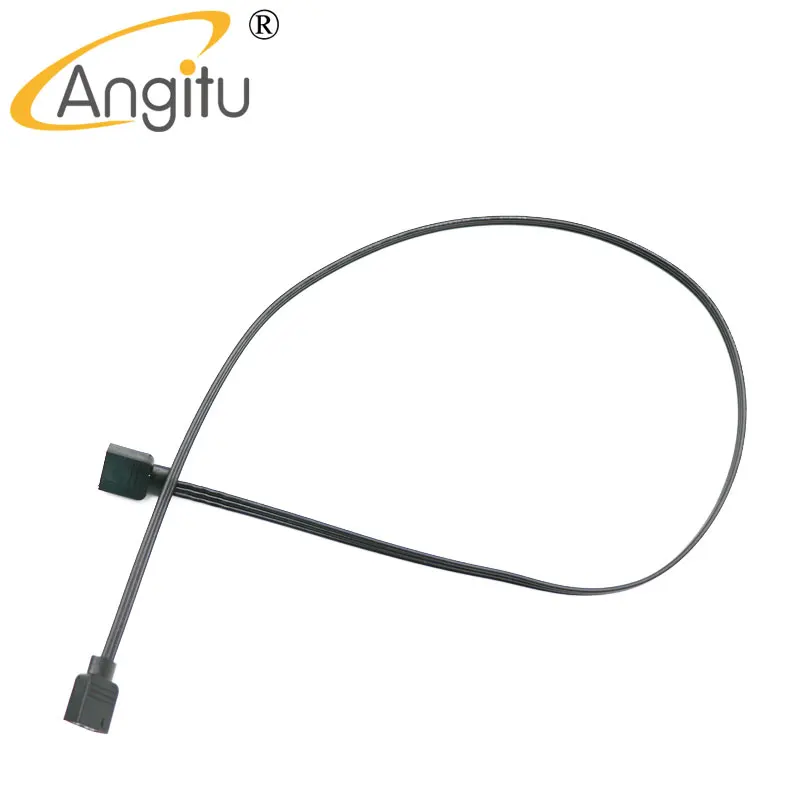 Angitu 3pin RGB 5 فولت مروحة كمبيوتر LED شريط تمديد كابل اللوحة الأم ضوء التحكم موصل ul 1007 22awg-50cm