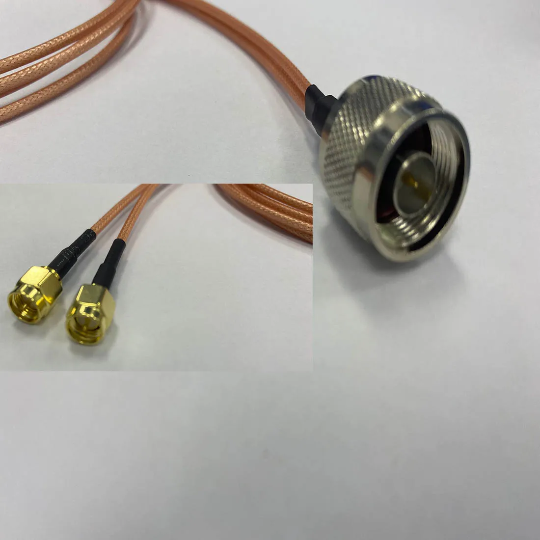 1 into 2 Y Type Splitter Adapter N Type Male to 2x SMA Male RF Coax Cable RG316 15cm/30cm/50cm/100cm Wholesale
