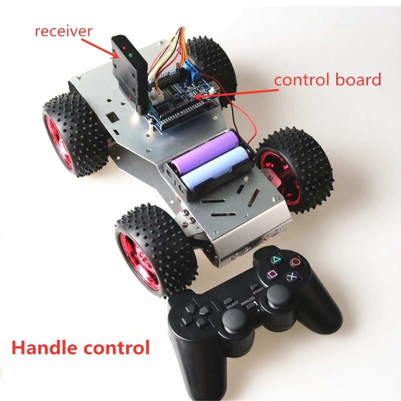 

With Control Kit DIY Metal Smart Chassis Car Robot Platform Kit Motor and Servo DIY RC Toy for Arduino Education and Maker