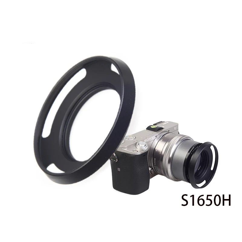 40.5mm Camera Lens Hood SONY 16-50 Lens NEX5C3N5T 5R Micro Single A6000A6300A6400A6500A6600 Camera A7 M3 M2 R2 S2 A9 Black