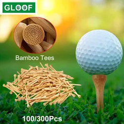 300/100Pcs Professional Unbreakable Nature Bamboo Golf Tees Stronger than Wood Tee Size 54/70/83mm