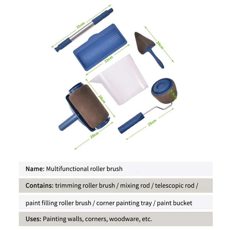 Multifunktionale Tragbare Farbroller Pinsel Professionelle Nicht-Tote Ecke Roll Pinsel Wand Reparatur Dekoration Werkzeug Set