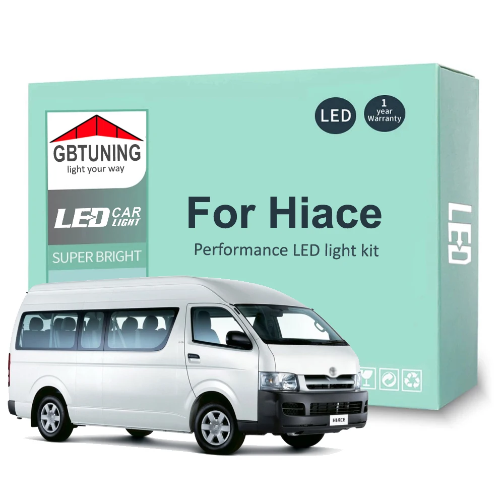 

LED Interior Light Bulb Kit For Toyota Hiace Truck Hiace 1988-2007 2008 2009 2010 2011 Car Map Dome Reading Lamp Canbus No Error